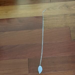 Charming Charlie Silver Leaf Necklace